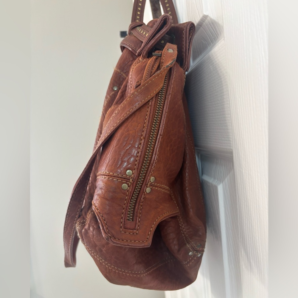 Jerome Dreyfuss Cognac Leather Satchel - Picture 6 of 16